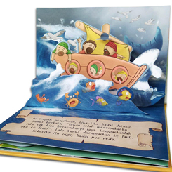 Buku Pop-Up Cerita Alkitab Yunus di Perut Ikan