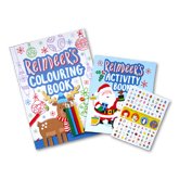 Reindeer's Activity Bag Over 100 Stickers (2 Festive Books and 4 Colour Pencils)